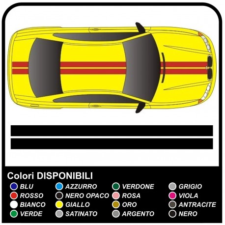 SET COMPLETO DOPPIA STRISCIA ADESIVI bmw M1 M2 M3 X4 X5 X6 320 330 M viper mercedes audi S LINE alfa romeo mini cooper