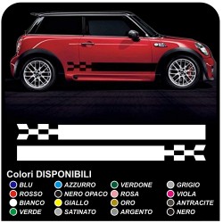 MINI COOPER kit de bandes adhésives d'échecs COUNTRYMAN John Cooper, l'UN des côtés de course de TOUS les MODÈLES mini Bandes