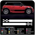 MINI COOPER kit adhesive strips chess COUNTRYMAN John Cooper ONE sides racing ALL mini MODELS Stripes Rally