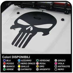 sticker bonnet for the jeep renegade and wrangler the punisher sticker skull worn effect Skull Trailhawk 4x4