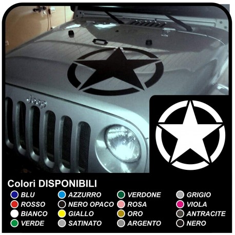 sticker for bonnet jeep, WRANGLER and Renegade star to be affixed on the hood sticker decals US ARMY STAR