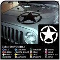 adesivo per cofano jeep WRANGLER e Renegade stella da apporre sul cofano sticker decals US ARMY STAR