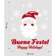 Adesivi di natale - Babbo Natale sulla neve - Vetrofanie natalizie - Vetrine negozi per Natale - adesivi natalizi