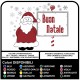 Adesivi di natale - Babbo Natale con neve "Buon Natale" - Vetrofanie natalizie - Vetrine negozi per Natale - adesivi natalizi