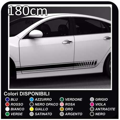 adesivi laterali 180 cm bmw amg adesivi mercedes strisce Adesive audi mini cooper Viper fiat 500 smart tuning