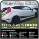 FORD FIESTA MK7 / 8 und Grafiken stickerbogen Streifen FIESTA abziehbilder auto seitlichen bändern für ford fiesta FIESTA