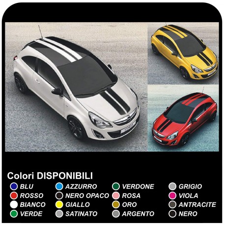 adhesive Strips on the car bonnet and roof graphics decals stickers adhesive strips opel corsa