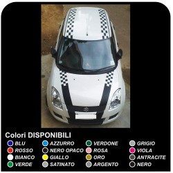 SUZUKI SWIFT STRIPES CAR GRAPHICS STICKERS DECALS 1.2 1.3 1.5 1.6 SPORT GLX adesivi suzuki swift SCACCHIERA