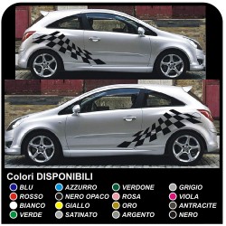 OPEL Corsa adesivi laterali Strisce Fasce laterali Adesive Opel Corsa Adesivi B/C/D/E sportello opel corsa fiancata