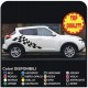 Stickers side for Nissan Juke 1.2 1.4 1.6 decoration stickers decals door side bands chequered flag 