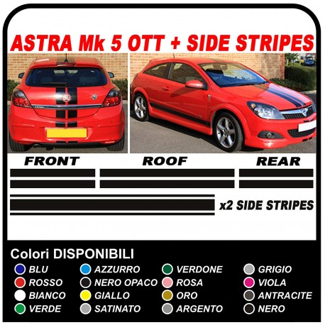 adesivi opel astra TETTO + BAULE + COFANO + LATI auto grafiche Adesive Astra GTC 5P 3P 1.6 1.8 2.0 stickers decals