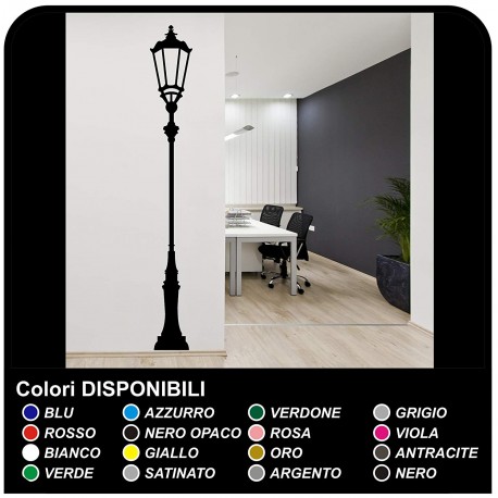 Adesivo da parete lampione antico decorazione arredamento Vinyl Wall Stickers Decals da applicare in soggiorno camera salotto