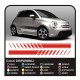 Adesivi per FIAT 500 stile abarth per 500 KIT fasce laterali adesivi per 500 abarth