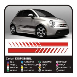 Aufkleber für FIAT 500 stil abarth 500 KIT seitliche streifen aufkleber für 500 abarth