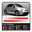 Adesivi per FIAT 500 stile abarth per 500 KIT fasce laterali adesivi per 500 abarth