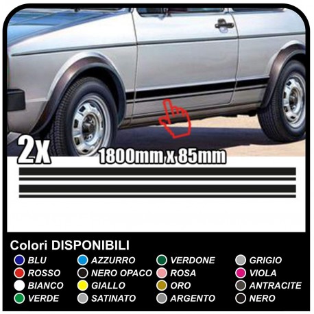 VOLKSWAGEN VW GOLF 1 adesivi laterali strisce (set completo) fasce laterali golf IV