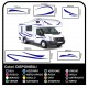 adesivi per CAMPER grafica in vinile adesivi decalcomanie strisce Set CAMPER VAN ROULOTTE Motorhome - grafica 17