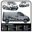 Des AUTOCOLLANTS pour le CAPOT ET le CÔTÉ POUR FORD TRANSIT Custom SWB M-SPORT Van ÉCHIQUIER vivaro ducato iveco daily