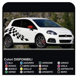 adesivi punto strisce laterali grande punto decals stickers punto tuning  kit GT - Mega GRAFIC s.r.l.