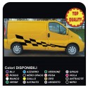 ADESIVI Opel Vivaro SCACCHIERA CHECKER OPEL VIVARO VAN GRAFICA STICKERS ADESIVI FURGONE E VAN