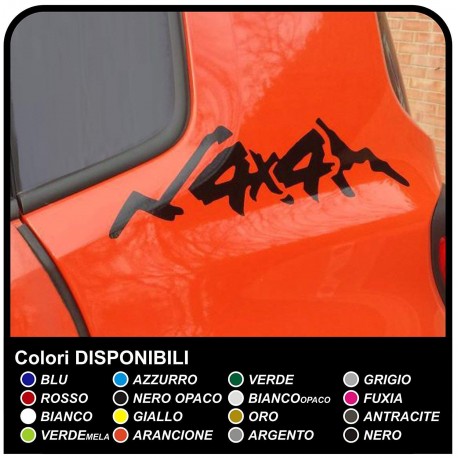 Adesivi laterali per montante posteriore Jeep Renegade 4x4 offroad sticker decal aufkleber NEW