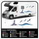 pegatinas RV Conjunto de Camper Van RV Caravana Autocaravana, caravana, de CALIDAD SUPERIOR - gráficos 20 - el mar, el cielo,