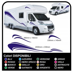 aufkleber für WOHNMOBILE grafik-vinyl-aufkleber-abziehbilder-streifen-Set CAMPER VAN WOHNWAGEN Wohnmobil - grafik-23