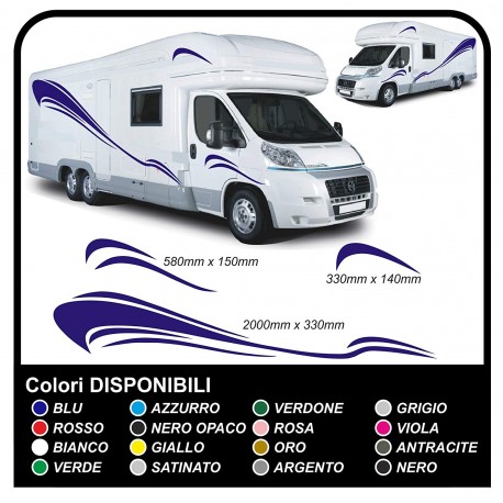 pegatinas para AUTOCARAVANA gráficos de vinilo pegatinas calcomanías de rayas caravana CARAVANA Autocaravana - gráficos 23