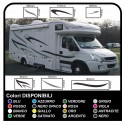 aufkleber für WOHNMOBILE grafik-vinyl-aufkleber-abziehbilder-streifen-Set CAMPER VAN WOHNWAGEN Wohnmobil - grafik 24