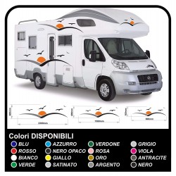 stickers for MOTORHOME graphics vinyl stickers decals stripes Set CAMPER VAN CARAVAN Motorhome - graphics 25