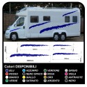 adesivi per CAMPER grafica in vinile effetto graffiato decalcomanie strisce Set CAMPER VAN ROULOTTE Motorhome - grafica 32