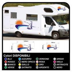 aufkleber für WOHNMOBILE grafik-vinyl-aufkleber-abziehbilder-streifen-Set CAMPER VAN WOHNWAGEN Wohnmobil - grafik 28b