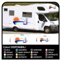 aufkleber für WOHNMOBILE grafik-vinyl-aufkleber-abziehbilder-streifen-Set CAMPER VAN WOHNWAGEN Wohnmobil - grafik 28b