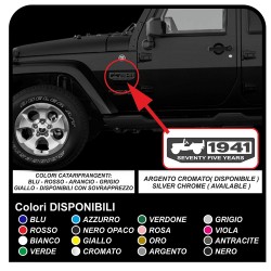 2 STICKERS anniversaire star militaire de l'ARMÉE américaine pour JEEP WRANGLER UNLIMITED SAHARA RUBICON JEEP RENEGADE willys