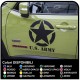 KIT COMPLETO con calcomanías de estrellas militar renegado escrito EJÉRCITO de los estados unidos para Jeep Wrangler JK 3