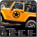 adesivi Stella US ARMY effetto consumato per jeep wrangler  fuoristrada e suv Skull Willys adesivi laterali per auto Tuning