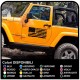 stickers porte, Drapeau Américain US ARMY effet usé pour un jeep wrangler véhicules tout terrain et suv Crâne Willys Tuning