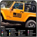 stickers porte, Drapeau Américain US ARMY effet usé pour un jeep wrangler véhicules tout terrain et suv Crâne Willys Tuning