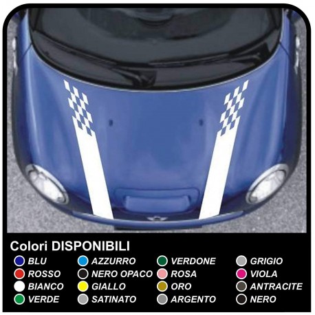 Adesivi COFANO MINI COOPER S fasce COFANO RETRO VIPER fasce adesive mini cooper