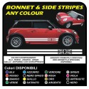 adesivi laterali MINI cooper grafica bandiera inglese strisce MINI COOPER S ONE JCW 1.4 1.6