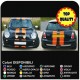 Adesivi per MINI bonnet stickers MINI COOPER S fasce COFANO TETTO E BAULE RETRO VIPER