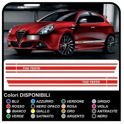 adhesive strips side alfa romeo 147 ducati NEW top quality stickers alfa romeo giulietta mito giulia side bands