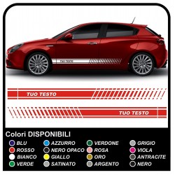 bandes adhésives sur le côté pour alfa romeo mito, giulietta et giulia bandes sur le côté de l'alpha-côté de la bande de réglage