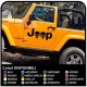 des autocollants pour votre porte ÉCRIT JEEP AVEC des CRÂNES pour le jeep wrangler véhicules tout terrain et suv Crâne Willys