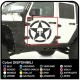 stickers porte des ÉTOILES AVEC un CRÂNE pour jeep wrangler véhicules tout terrain et suv Crâne Willys Tuning rallye