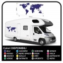 les décalques RV graphiques Globe monde planète autocollants en vinyle autocollants de Définir Le Van RV Caravane, Autocaravane