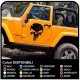 der aufkleber für die tür TOTENKOPF used-für jeep wrangler geländewagen und suv Skull Willys Tuning rallye