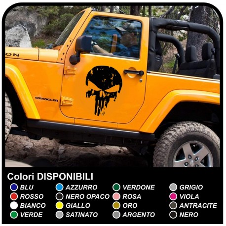 der aufkleber für die tür TOTENKOPF used-für jeep wrangler geländewagen und suv Skull Willys Tuning rallye