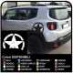 adesivi STELLA SPEZZATA per montante posteriore jeep renegade effetto consumato stickers Jeep nuova Renegade Qualità superiore