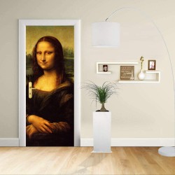 Adhesivo para el Diseño de la puerta - LEONARDO de la MONA LISA - LA GIOCONDA - Decoración, adhesivo para la puerta